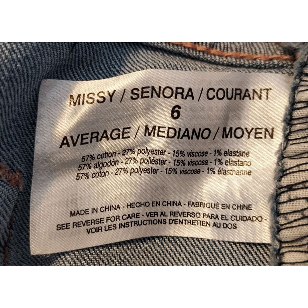 Code Bleu Size 6 Capri Jeans Denim Blue Stretch Distressed Chelsea Comfy Casual - Picture 9 of 14